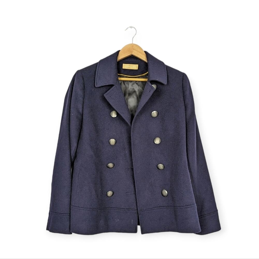 Kathleen Kelly Navy Blue Double Breasted Button Down Coat